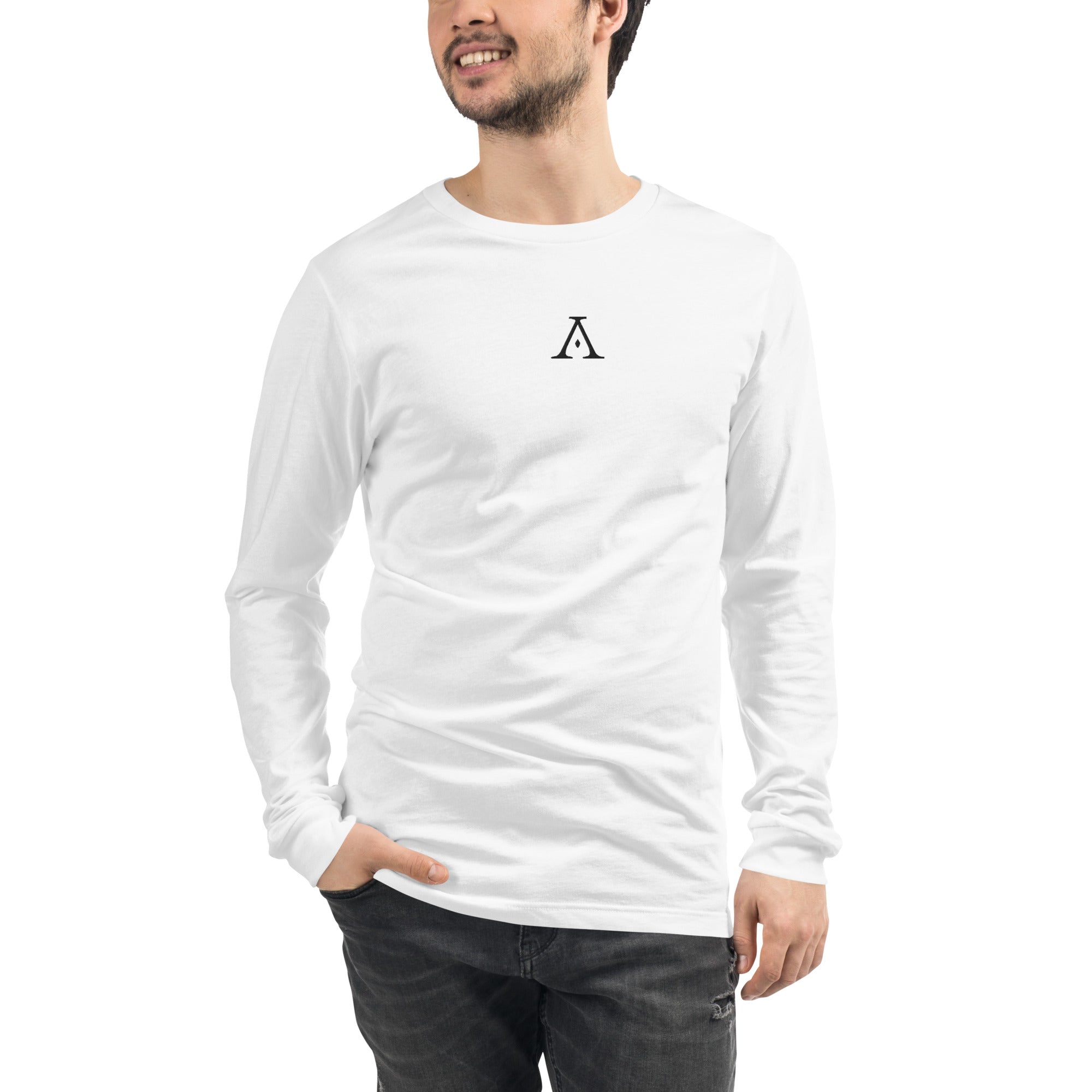 Logo Long Sleeve Tee (White)