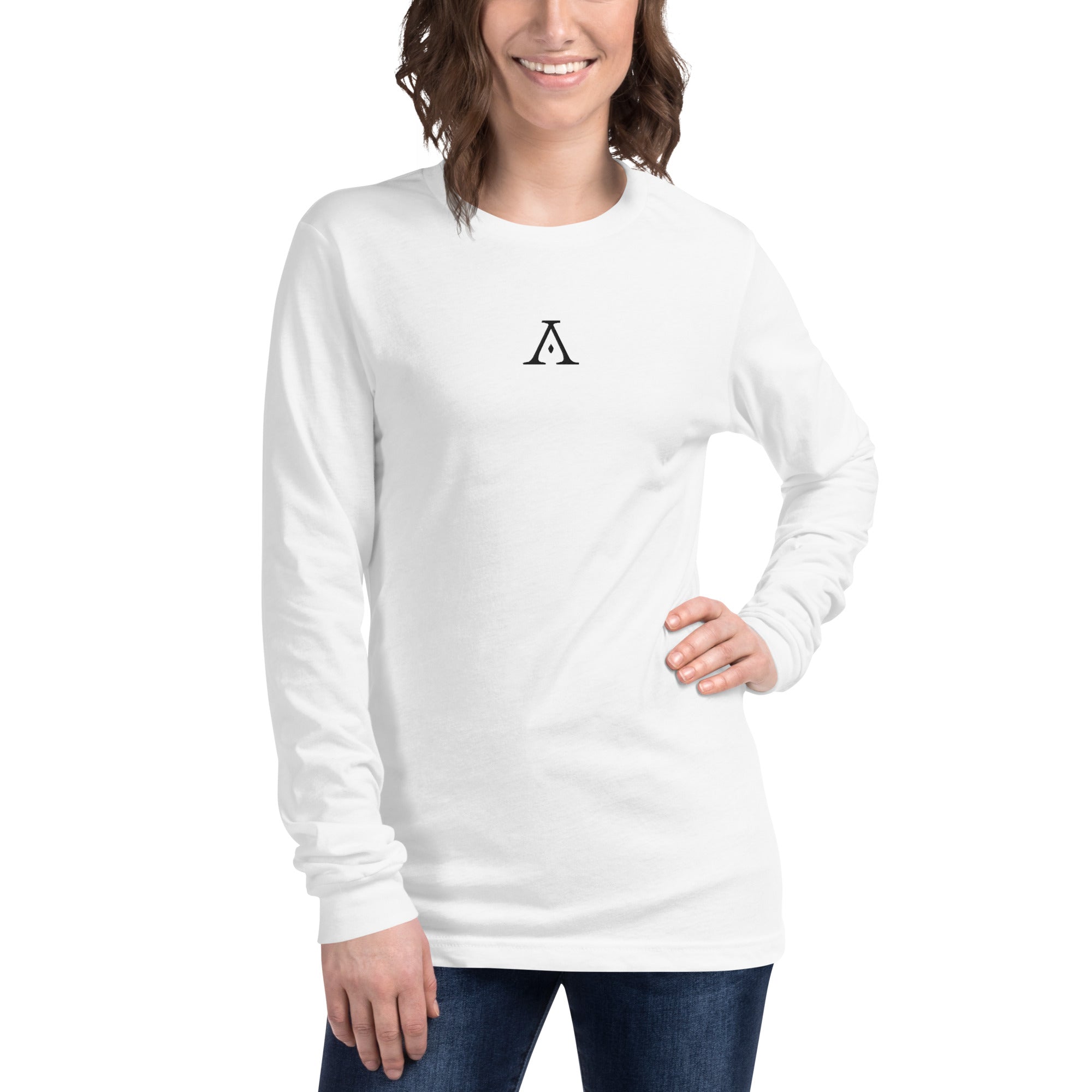 Logo Long Sleeve Tee (White)